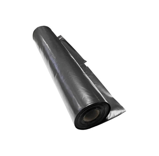 Black Polythene Plastic 250mu - - - [Roll 4 x 25m]