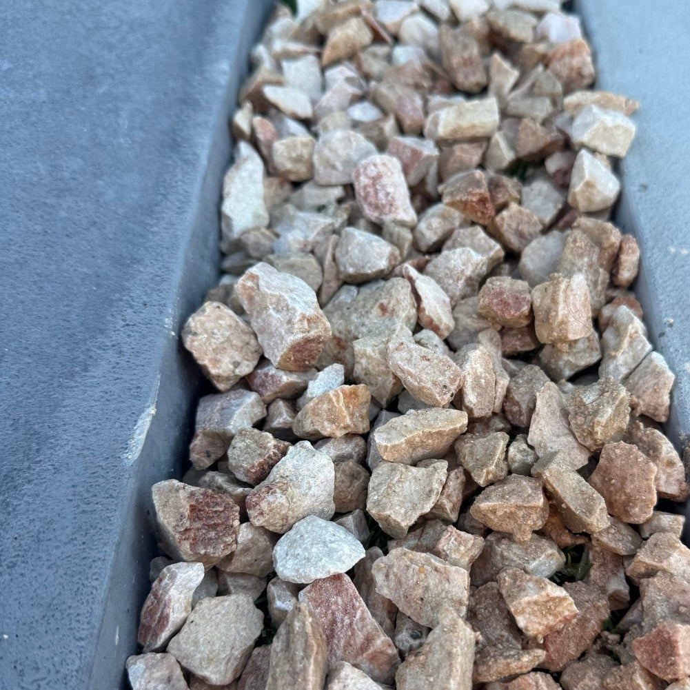 Blush Pink Lime chip 20mm between pavers