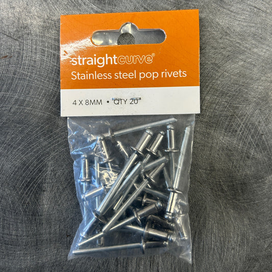 Straightcurve Fixing - Pop Rivet - Stainless Steel 4mm (Bag 20)