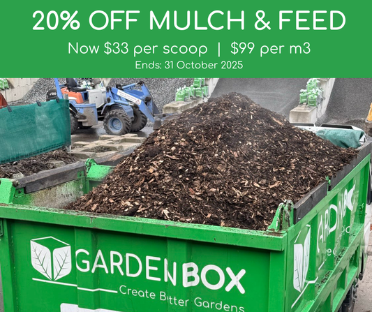Mulch and Feed in Garden Box Truck