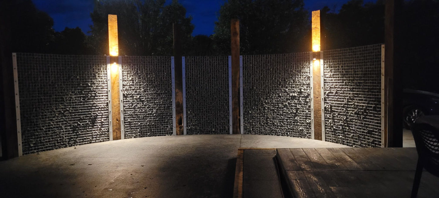 Highland Black 65 in gabion basket