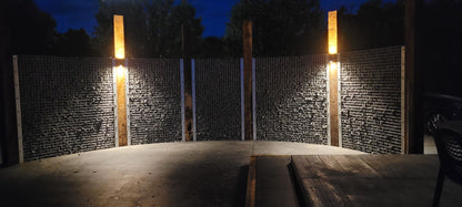 Highland Black 65 in gabion basket