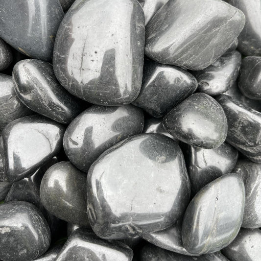 Polished Black Stone Round