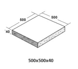 Paver Textured - Plain / Natural [Viblock 500 x 500 x 40mm]